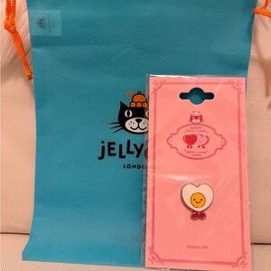 Jellycat Pink Enamel Pin Heart Egg
